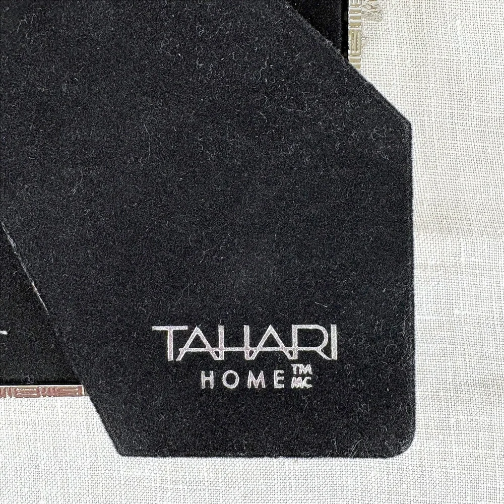 Tahari Home Silver Rhinestone Leaf Picture Frame 5x7 Jeweled Tabletop Decor